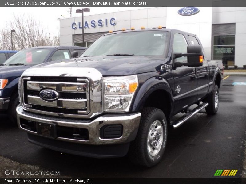 Dark Blue Pearl Metallic / Steel 2012 Ford F350 Super Duty XLT Crew Cab 4x4