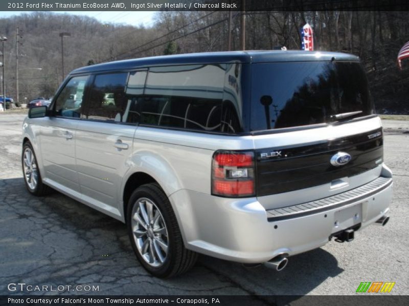 Ingot Silver Metallic / Charcoal Black 2012 Ford Flex Titanium EcoBoost AWD