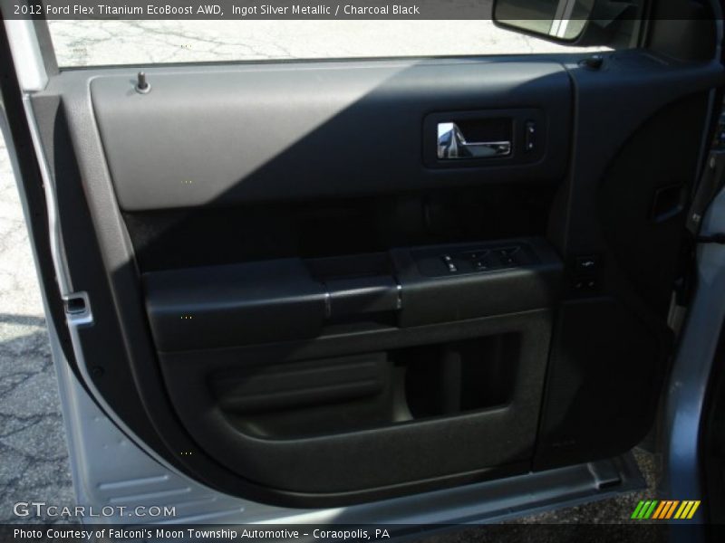 Ingot Silver Metallic / Charcoal Black 2012 Ford Flex Titanium EcoBoost AWD
