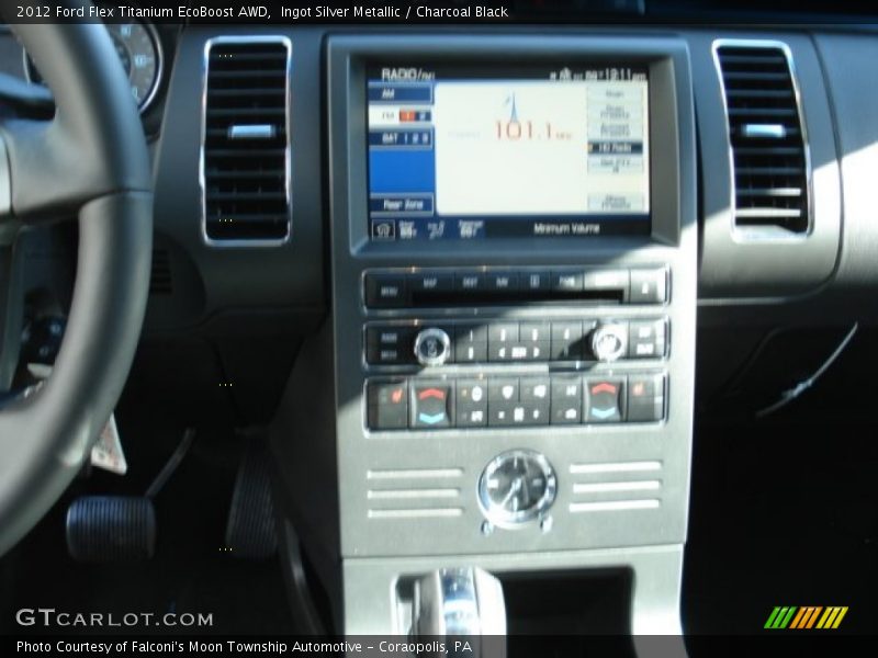 Ingot Silver Metallic / Charcoal Black 2012 Ford Flex Titanium EcoBoost AWD