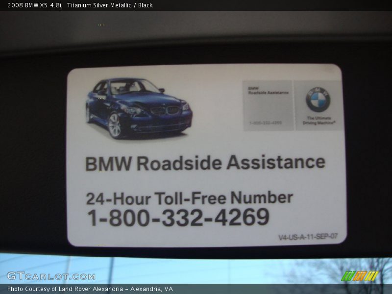Titanium Silver Metallic / Black 2008 BMW X5 4.8i