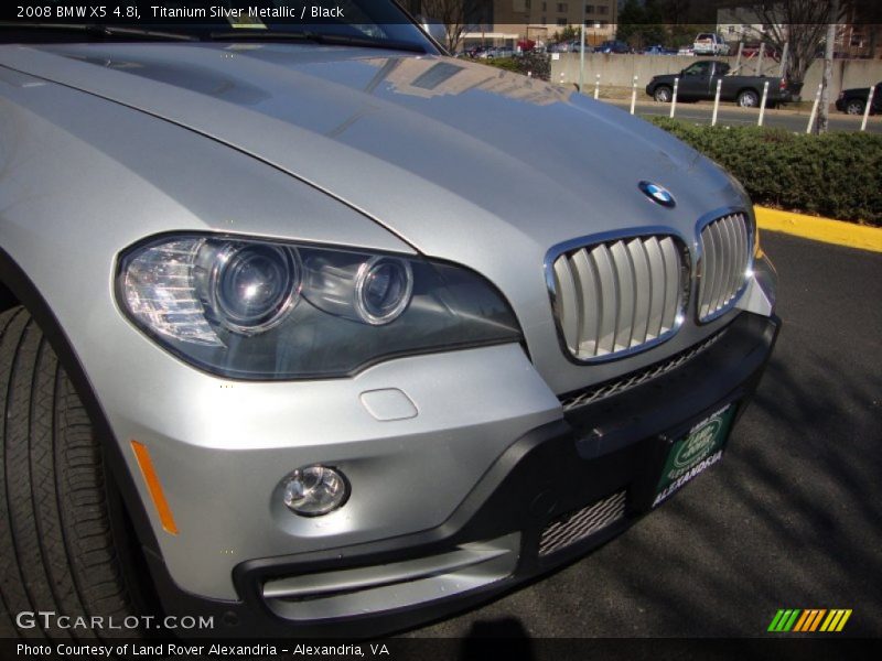 Titanium Silver Metallic / Black 2008 BMW X5 4.8i