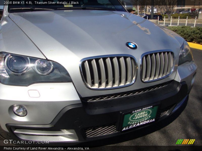 Titanium Silver Metallic / Black 2008 BMW X5 4.8i