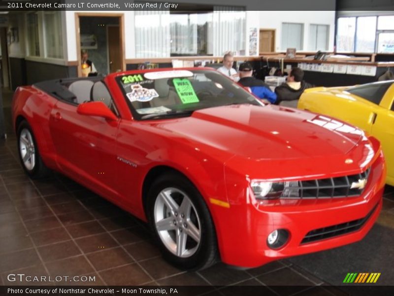 Victory Red / Gray 2011 Chevrolet Camaro LT Convertible