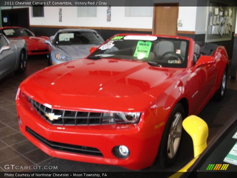 Victory Red / Gray 2011 Chevrolet Camaro LT Convertible