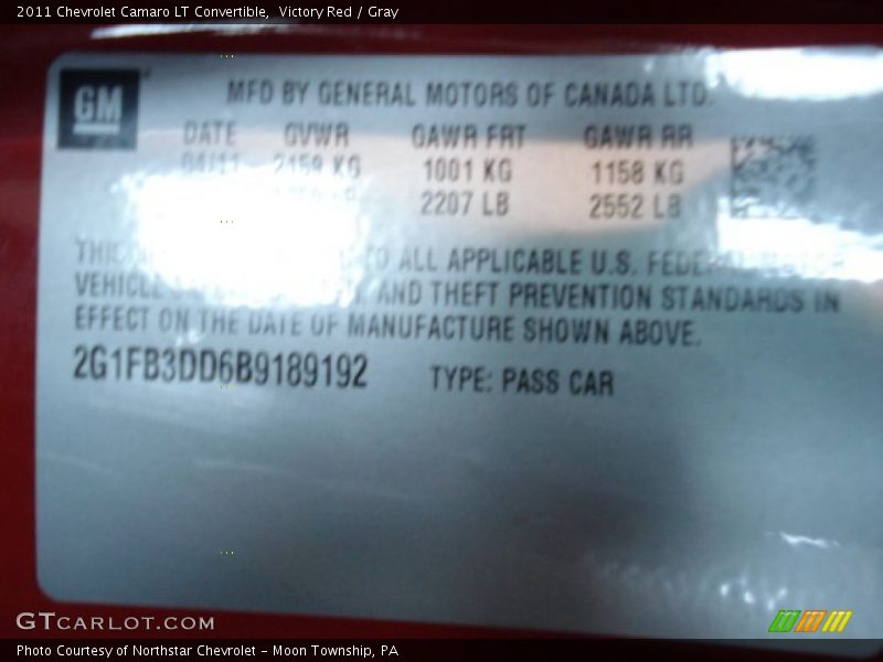 Victory Red / Gray 2011 Chevrolet Camaro LT Convertible