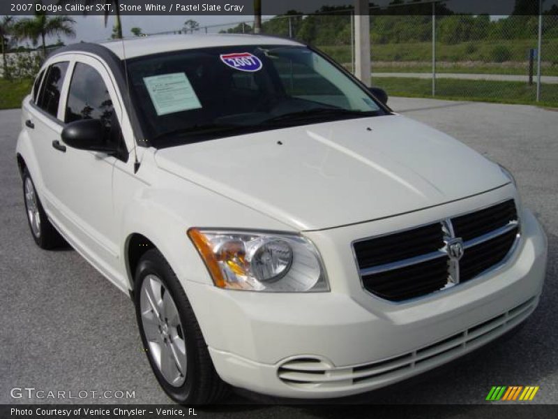 Stone White / Pastel Slate Gray 2007 Dodge Caliber SXT