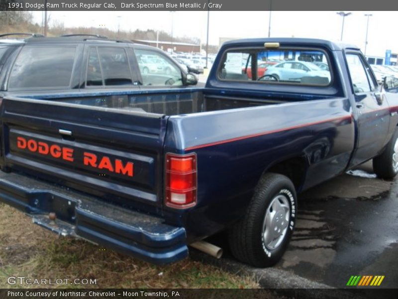 Dark Spectrum Blue Metallic / Gray 1991 Dodge Ram Truck Regular Cab