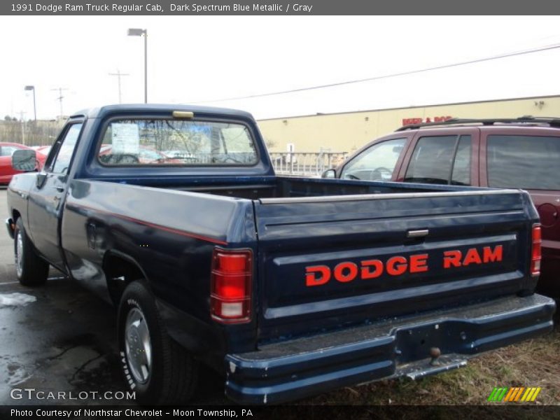 Dark Spectrum Blue Metallic / Gray 1991 Dodge Ram Truck Regular Cab