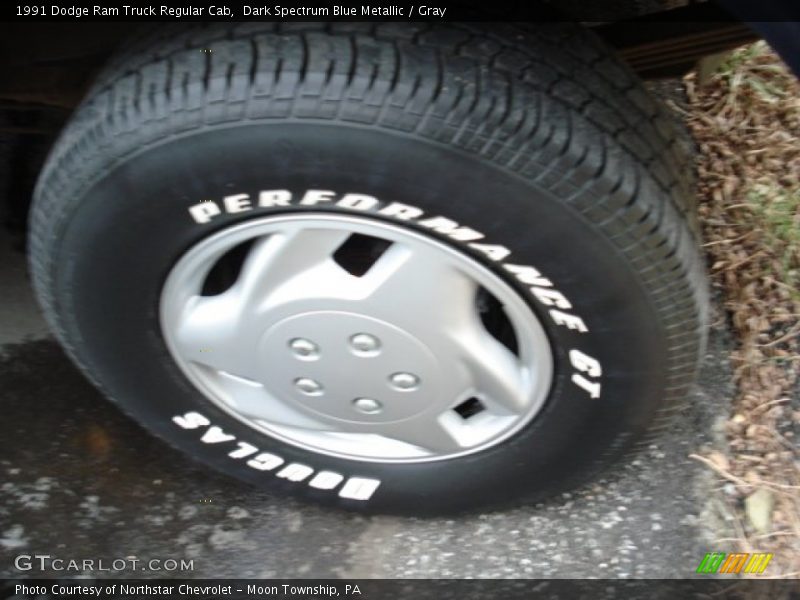 Dark Spectrum Blue Metallic / Gray 1991 Dodge Ram Truck Regular Cab