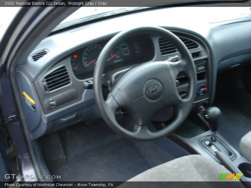 Midnight Gray / Gray 2002 Hyundai Elantra GLS Sedan