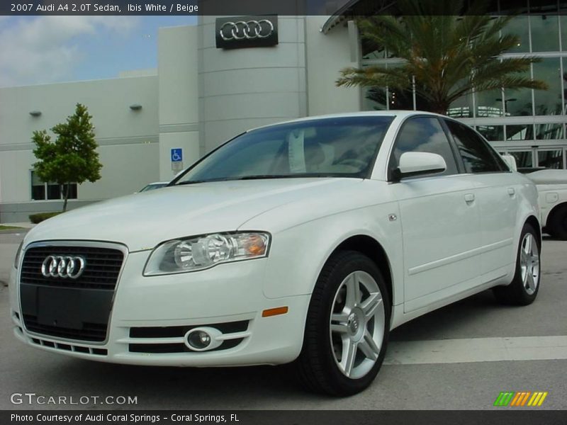 Ibis White / Beige 2007 Audi A4 2.0T Sedan