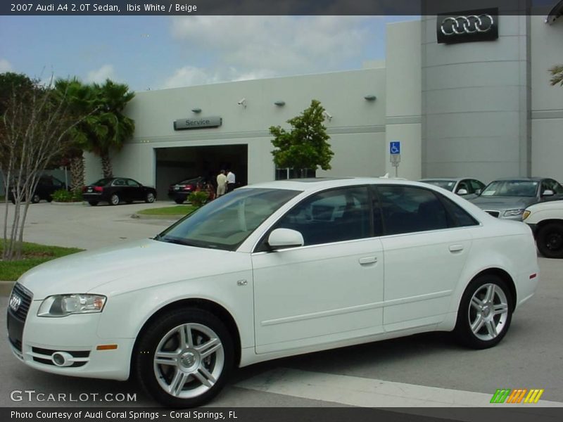 Ibis White / Beige 2007 Audi A4 2.0T Sedan