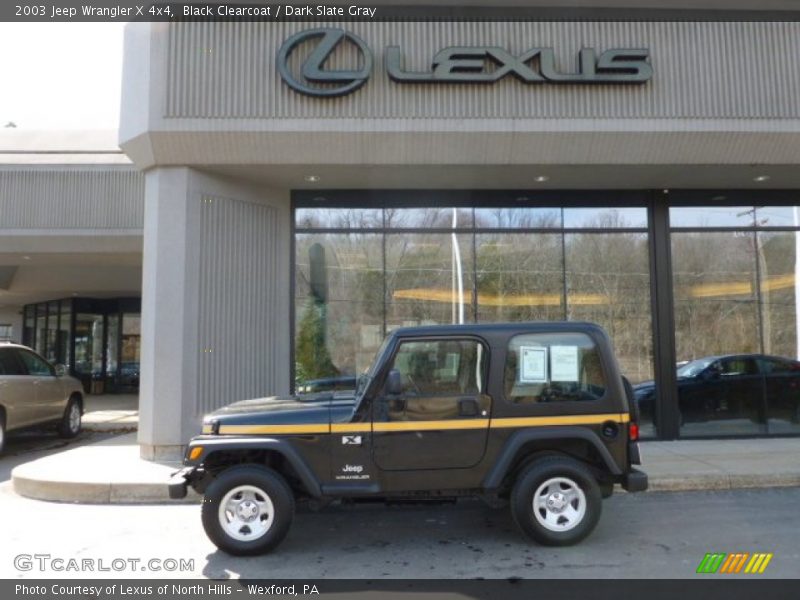 Black Clearcoat / Dark Slate Gray 2003 Jeep Wrangler X 4x4