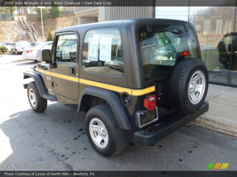 Black Clearcoat / Dark Slate Gray 2003 Jeep Wrangler X 4x4