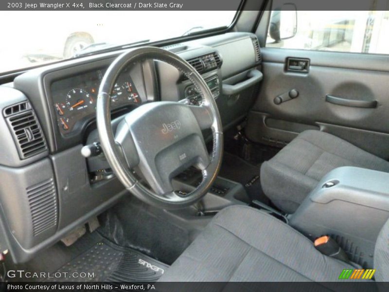 Black Clearcoat / Dark Slate Gray 2003 Jeep Wrangler X 4x4