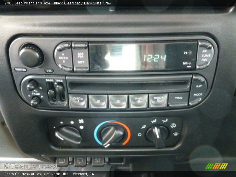 Black Clearcoat / Dark Slate Gray 2003 Jeep Wrangler X 4x4