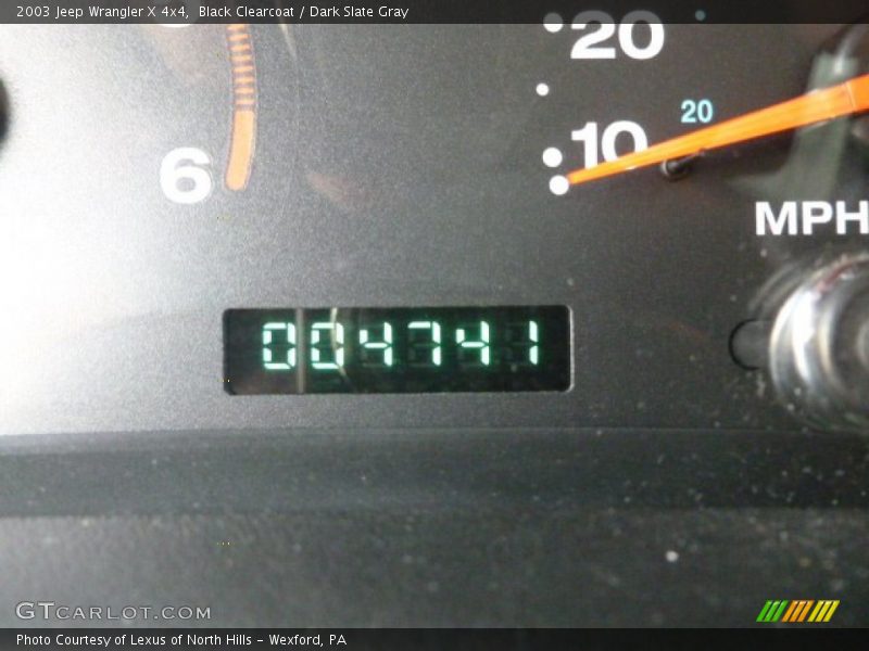 Black Clearcoat / Dark Slate Gray 2003 Jeep Wrangler X 4x4