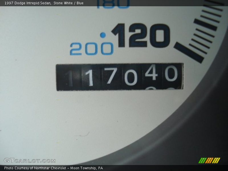 Stone White / Blue 1997 Dodge Intrepid Sedan