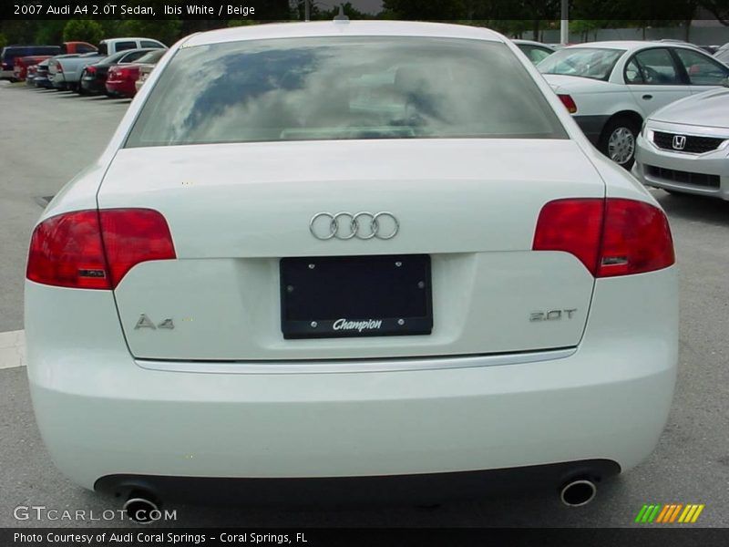 Ibis White / Beige 2007 Audi A4 2.0T Sedan