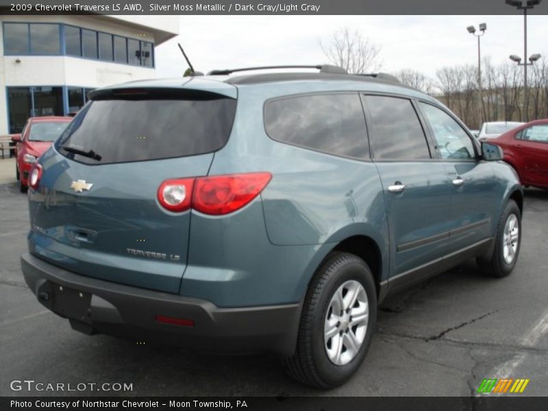 Silver Moss Metallic / Dark Gray/Light Gray 2009 Chevrolet Traverse LS AWD