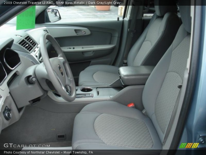 Silver Moss Metallic / Dark Gray/Light Gray 2009 Chevrolet Traverse LS AWD