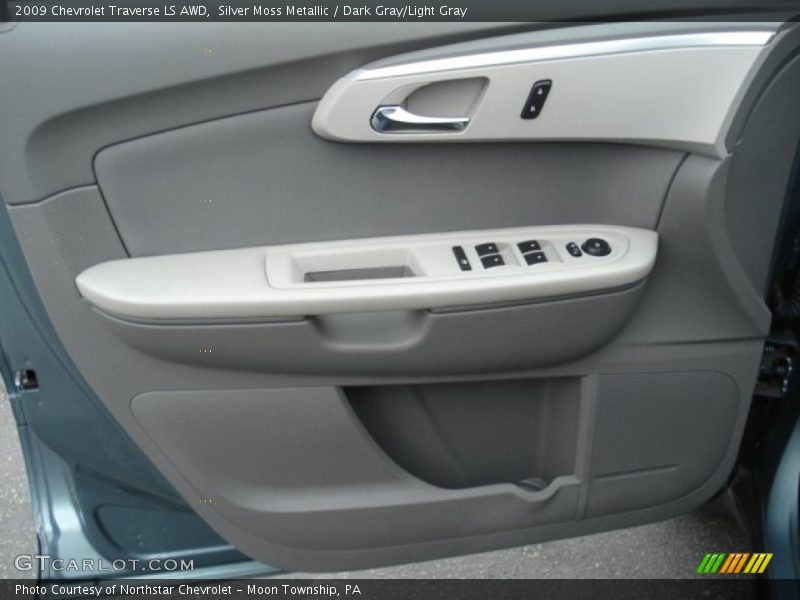 Silver Moss Metallic / Dark Gray/Light Gray 2009 Chevrolet Traverse LS AWD