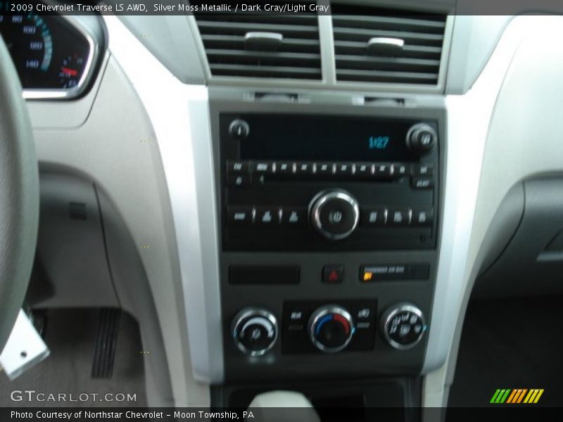 Silver Moss Metallic / Dark Gray/Light Gray 2009 Chevrolet Traverse LS AWD