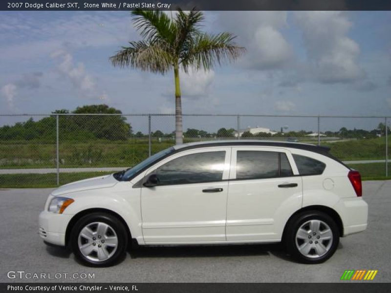 Stone White / Pastel Slate Gray 2007 Dodge Caliber SXT
