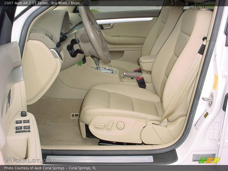 Ibis White / Beige 2007 Audi A4 2.0T Sedan