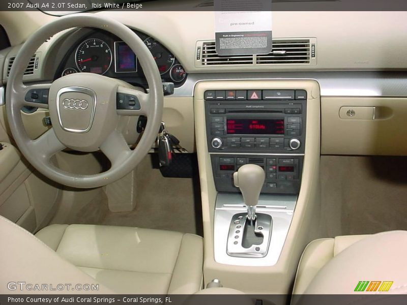 Ibis White / Beige 2007 Audi A4 2.0T Sedan