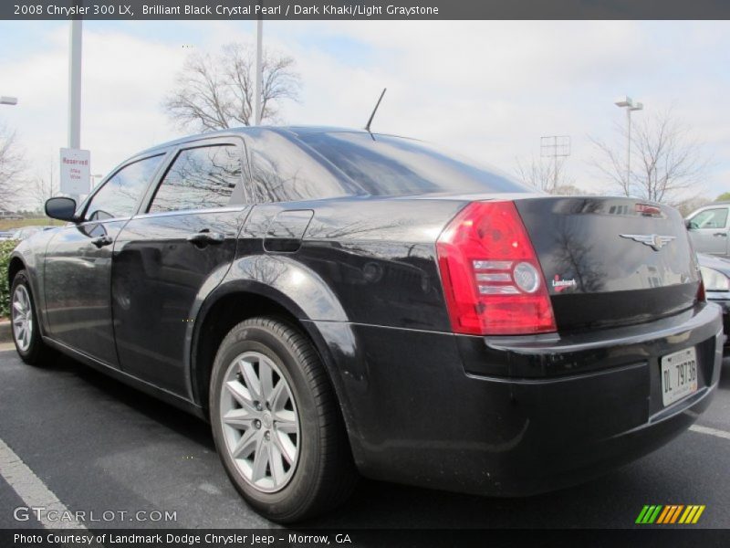 Brilliant Black Crystal Pearl / Dark Khaki/Light Graystone 2008 Chrysler 300 LX