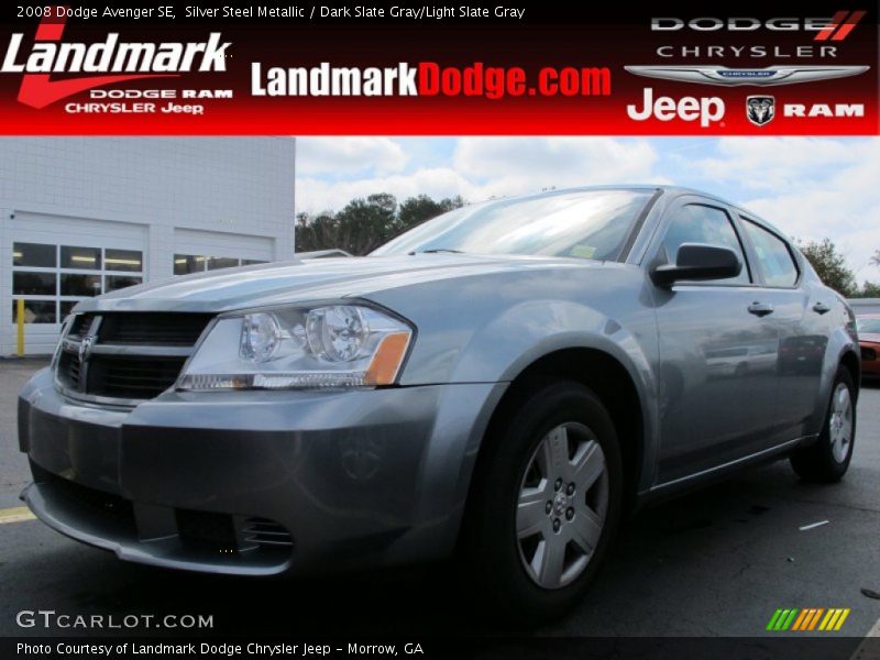 Silver Steel Metallic / Dark Slate Gray/Light Slate Gray 2008 Dodge Avenger SE