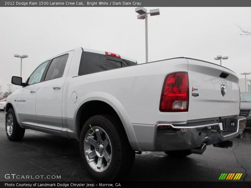 Bright White / Dark Slate Gray 2012 Dodge Ram 1500 Laramie Crew Cab