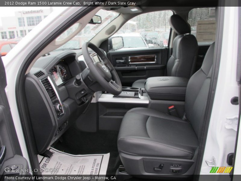 Bright White / Dark Slate Gray 2012 Dodge Ram 1500 Laramie Crew Cab
