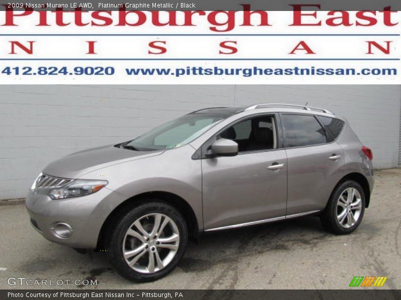 Platinum Graphite Metallic / Black 2009 Nissan Murano LE AWD