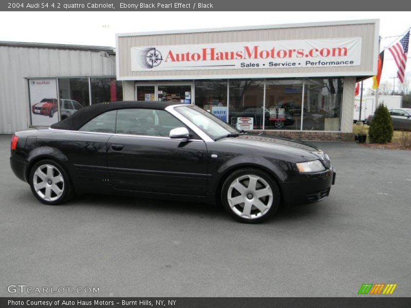 Ebony Black Pearl Effect / Black 2004 Audi S4 4.2 quattro Cabriolet