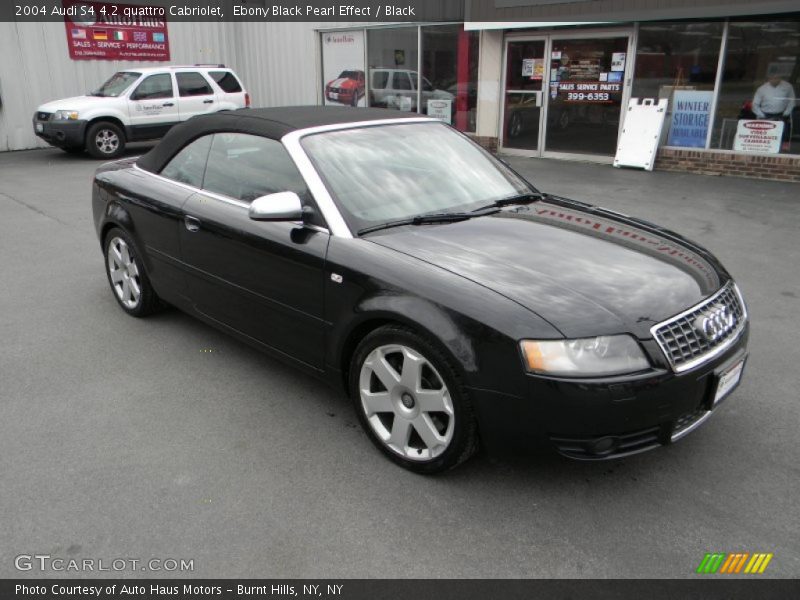 Ebony Black Pearl Effect / Black 2004 Audi S4 4.2 quattro Cabriolet