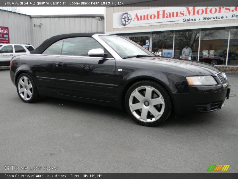 Ebony Black Pearl Effect / Black 2004 Audi S4 4.2 quattro Cabriolet