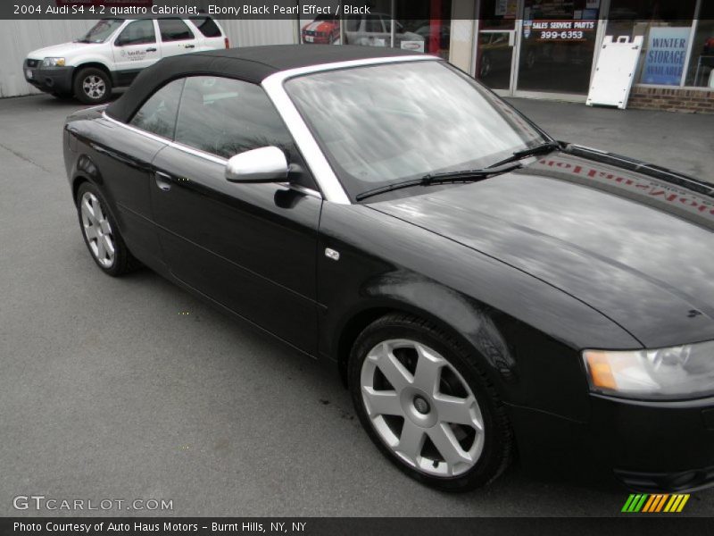 Ebony Black Pearl Effect / Black 2004 Audi S4 4.2 quattro Cabriolet