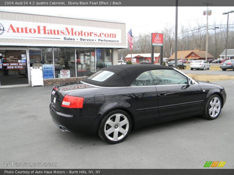 Ebony Black Pearl Effect / Black 2004 Audi S4 4.2 quattro Cabriolet
