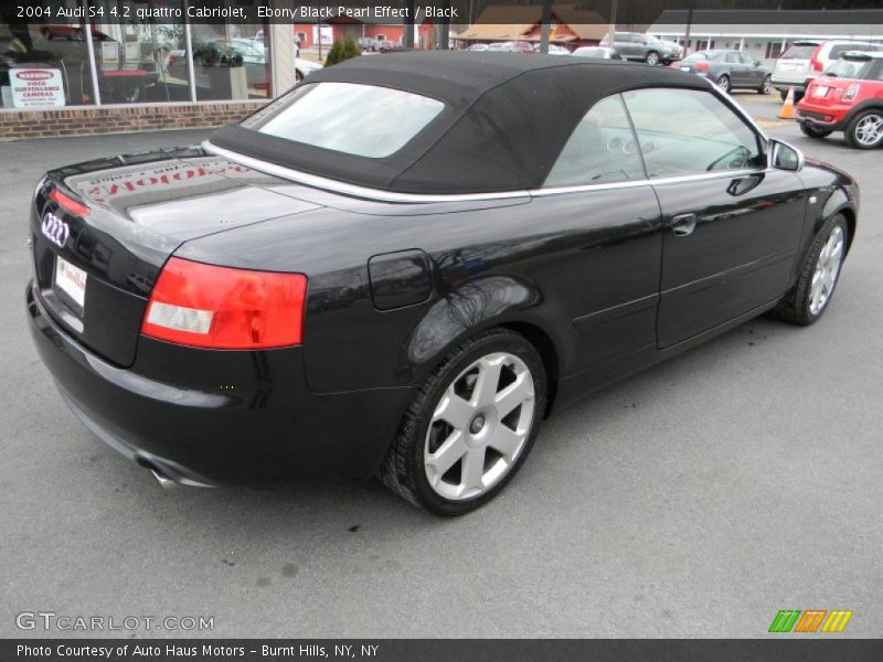 Ebony Black Pearl Effect / Black 2004 Audi S4 4.2 quattro Cabriolet