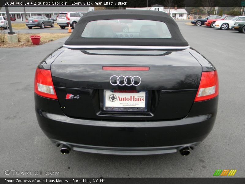 Ebony Black Pearl Effect / Black 2004 Audi S4 4.2 quattro Cabriolet
