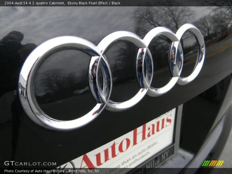 Ebony Black Pearl Effect / Black 2004 Audi S4 4.2 quattro Cabriolet