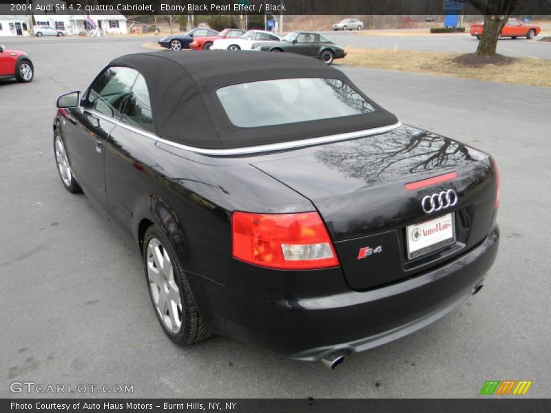 Ebony Black Pearl Effect / Black 2004 Audi S4 4.2 quattro Cabriolet