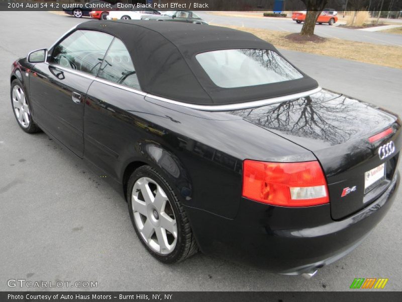 Ebony Black Pearl Effect / Black 2004 Audi S4 4.2 quattro Cabriolet