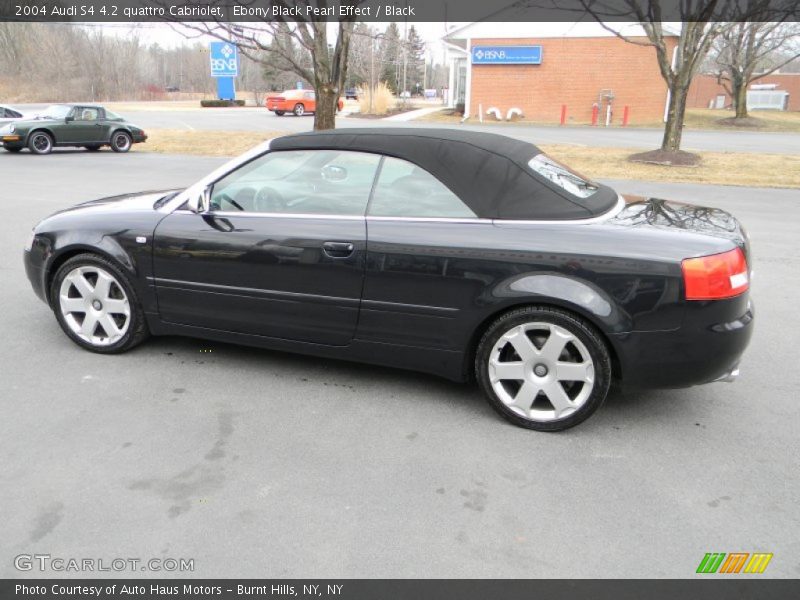 Ebony Black Pearl Effect / Black 2004 Audi S4 4.2 quattro Cabriolet