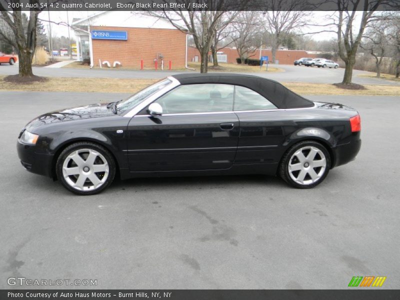 Ebony Black Pearl Effect / Black 2004 Audi S4 4.2 quattro Cabriolet