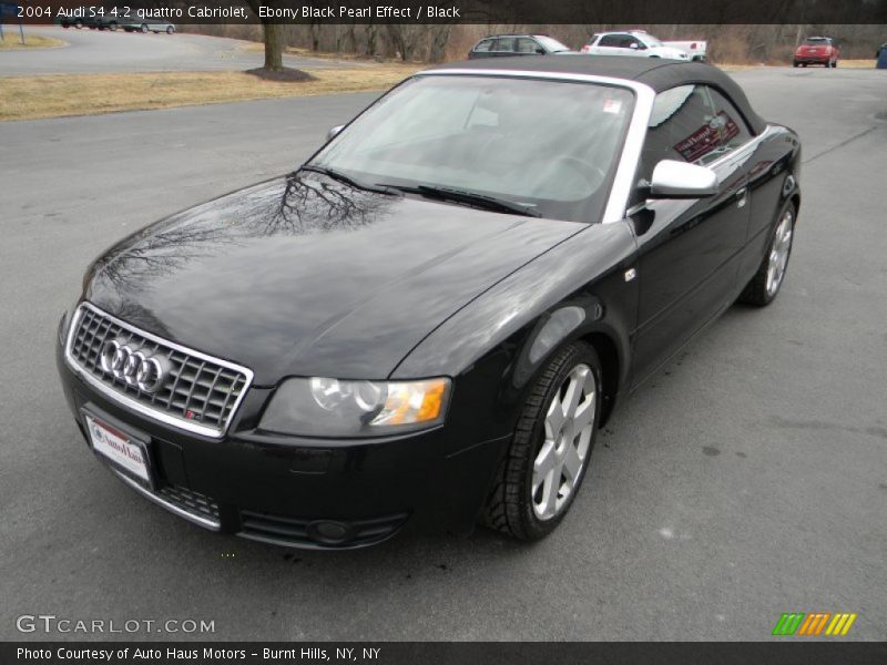 Ebony Black Pearl Effect / Black 2004 Audi S4 4.2 quattro Cabriolet