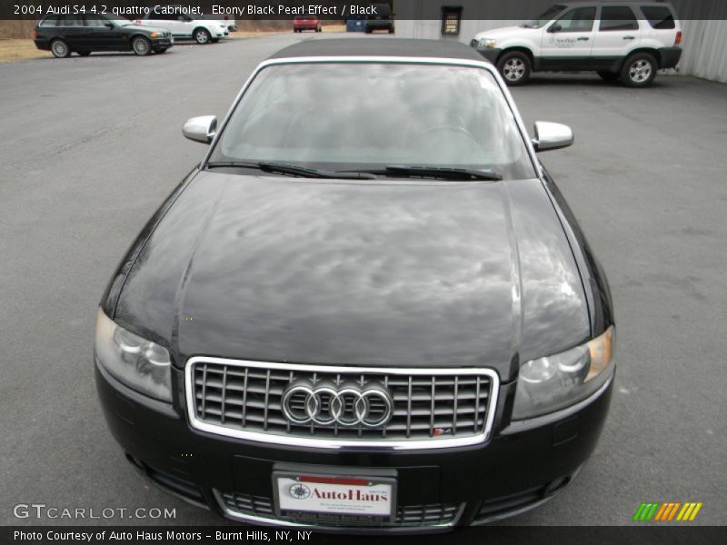 Ebony Black Pearl Effect / Black 2004 Audi S4 4.2 quattro Cabriolet
